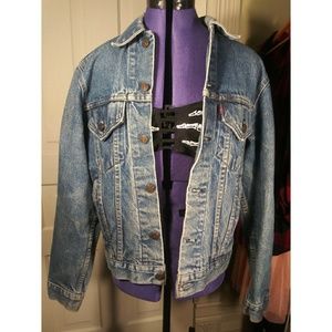 Levi's vintage mens jean jacket denim blue 38